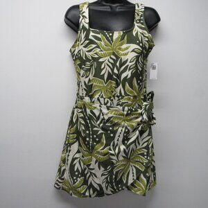 NWT Old Navy Side Tie Wrap Front Swim Suit Swim Dress Hawaiian sz L #854710